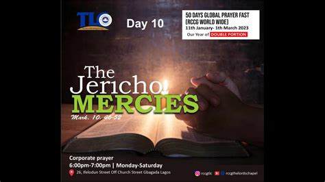 RCCG TLC 50 DAYS FASTING AND PRAYER DAY 10 Friday 20TH JANUARY