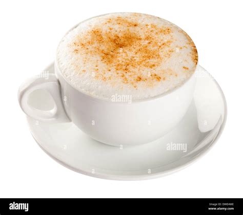 Cappuccino, coffee cup isolated on white Stock Photo - Alamy