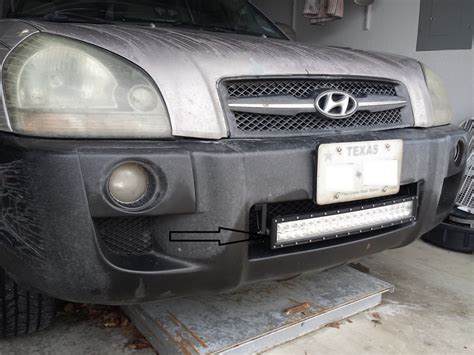 Замена противотуманных фар — Hyundai Tucson (JM), 2 л, 2005 года ...