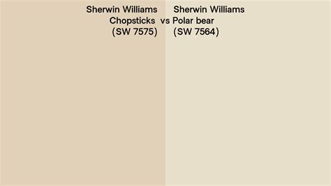 Sherwin Williams Chopsticks Vs Polar Bear Side By Side Comparison