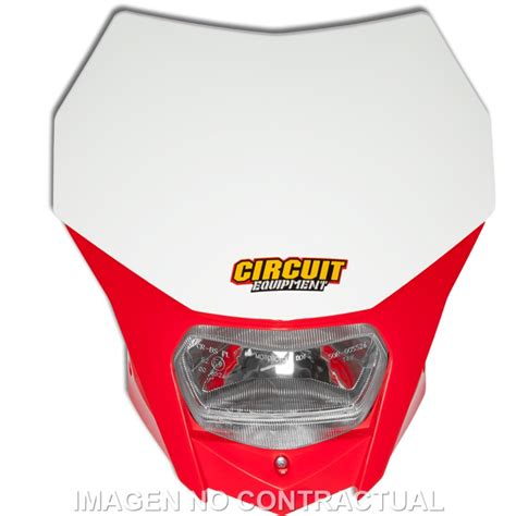 Portafaro Circuit Circuit Bagus Blanco Rojo Honda Led MaxiMotos Armilla