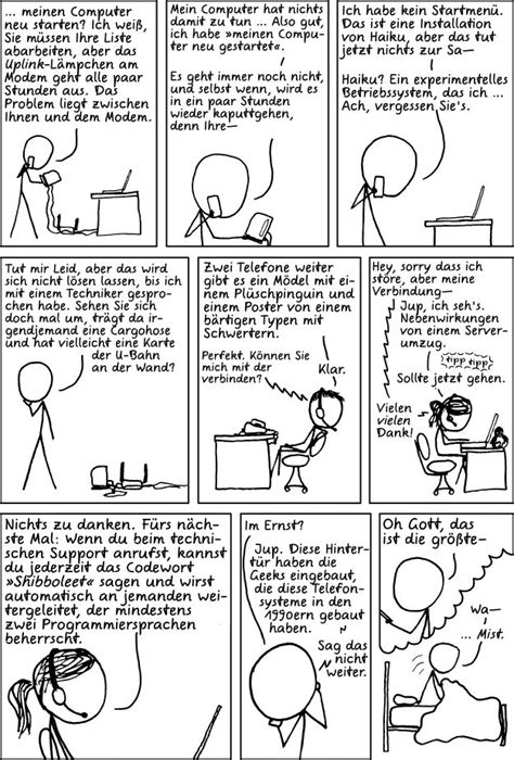 Xkcde Eine Deutsche Version Von Xkcd 806 Technischer Support