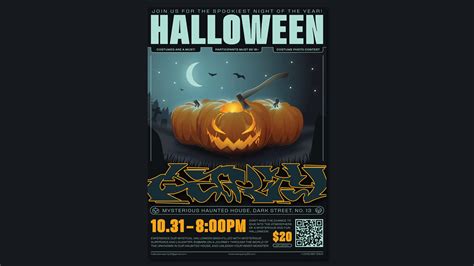 Poster design | Halloween party illustration :: Behance