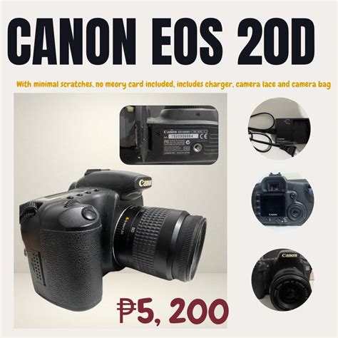 Canon EOS 20D DSLR on Carousell