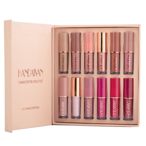 HANDAIYAN LIQUID LIPSTICK SET 12 COLORS THANKS FOR THE LOVE LIP SET