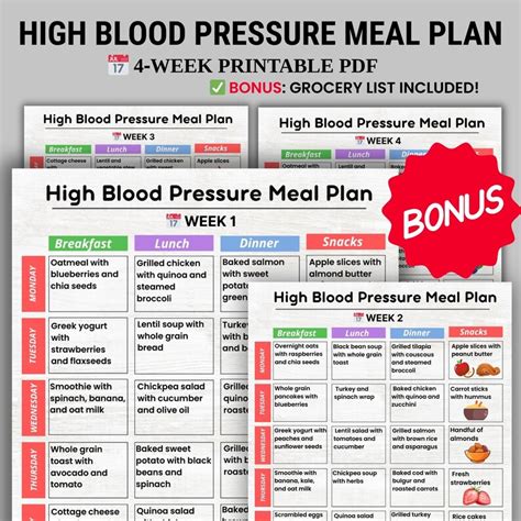 Diet Menu High Blood Pressure