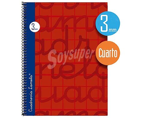 Editorial Lamela Cuaderno A Con Cuadr Cula De Mm De Espiral Hojas