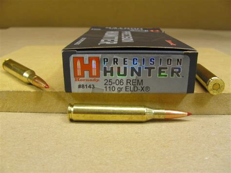 20 Round Box 25 06 Rem 110 Grain ELD X Hornady Precision Hunter Ammo