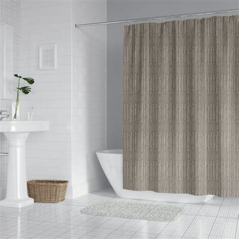 Mainstays Neutral Twist Printed Fabric 72” X 72” Shower Curtain