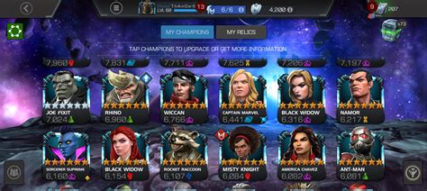 Rate The Potential Of My 6 Star Roster — Marvel Contest Of Champions