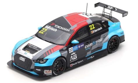 Modellino In Miniatura Audi RS3 1 43 Spark LMS No 22 Comtoyou Racing