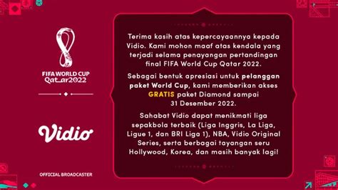 Vidio Berikan Akses Gratis Paket Diamond Hingga Akhir Tahun Kepada