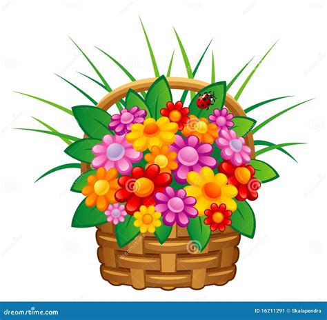 Cartoon Flower Basket