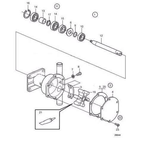 Water Pump Impeller For Volvo Penta Ro