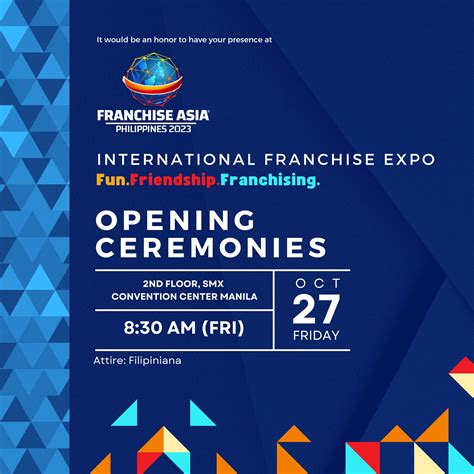 International Franchise Expo Opening Ceremonies Franchise Asia Ph