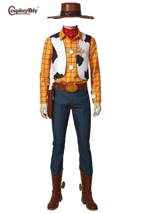 Cosplaydiy Toy Story Cowboy Sheriff Woody Outfit Costume With Stetson