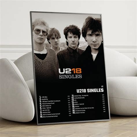 U2 U218 Singles Album Cover Poster Wall Art U2 U218 Singles Etsy