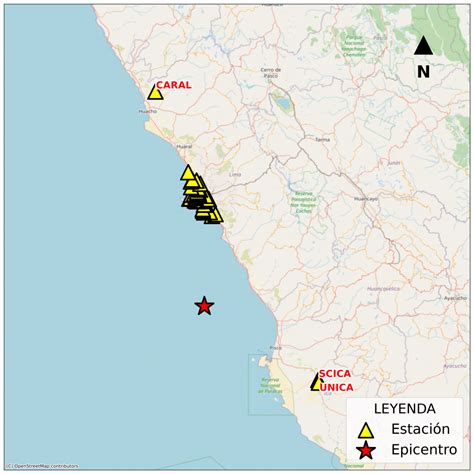 Acelerogramas del sismo de San Vicente De Cañete Cañete Lima del 24