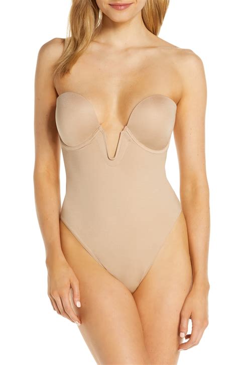 Felina Underwire Plunge Convertible Strapless Bodysuit Warm Nude Editorialist