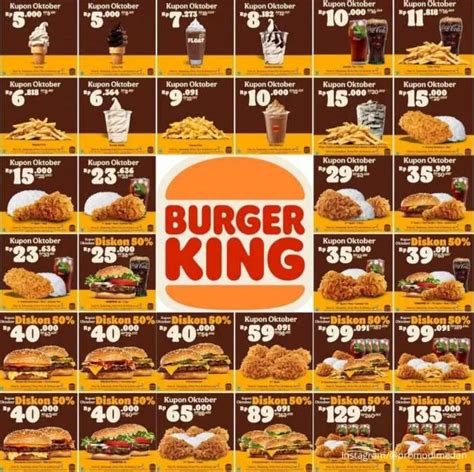 Promo Burger King Sampai 31 Oktober 2022 Kupon Oktober Diskon 50