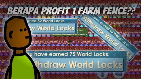 BERAPA PROFIT DARI 1 FARM FENCE GROWTOPIA YouTube