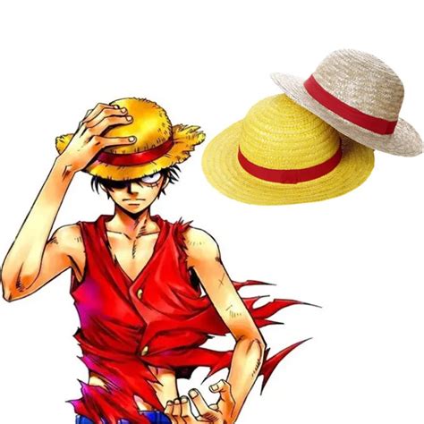 Anime One Piece Monkey D Luffy sombrero de paja Cosplay para niños