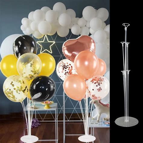 70cm Diy Balloon Stand 7 Tubes Balloon Holder Column For Birthday Party