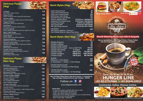 Menu At Big Bytes Cafe Navi Mumbai