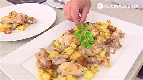 Conejo al ajillo con patatas la receta tradicional de Karlos Arguiñano