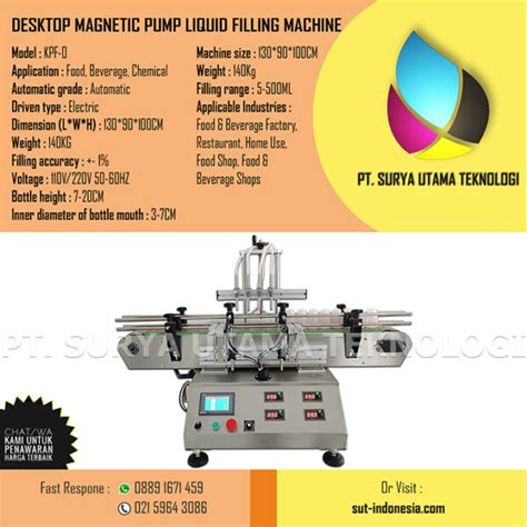 Desktop Magnetic Pump Liquid Filling Machine Pt Surya Utama Teknologi