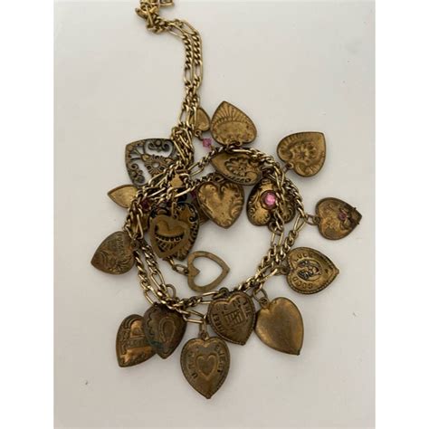 Vintage Vintage Fortune Luck Charm Heart Trinket Necklace Grailed