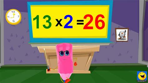 School Tutorial 13 Times Table Twice Kids Education Songs Youtube