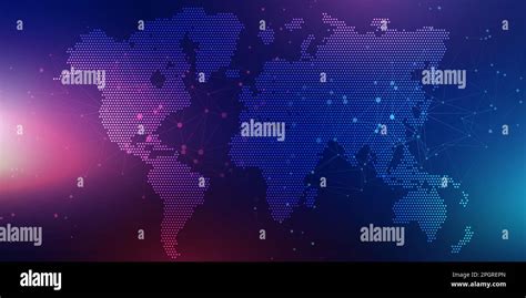 Abstract Banner With A World Map Design Stock Vector Image Art Alamy