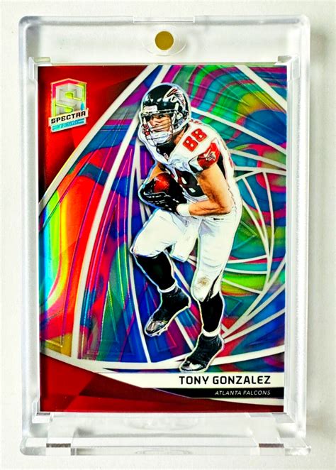 2019 Panini Spectra Neon Marble Prizm 141 Tony Gonzalez 4 For Sale