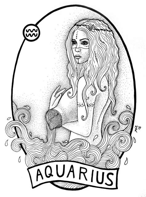 Aquarius By Massica Art Aquarius Tattoo Zodiac Art Astrology Art