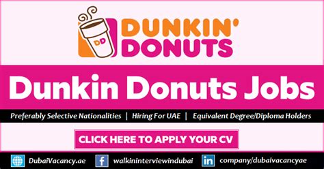 Dunkin Donuts Careers Uae 2024 Submit A Job Application