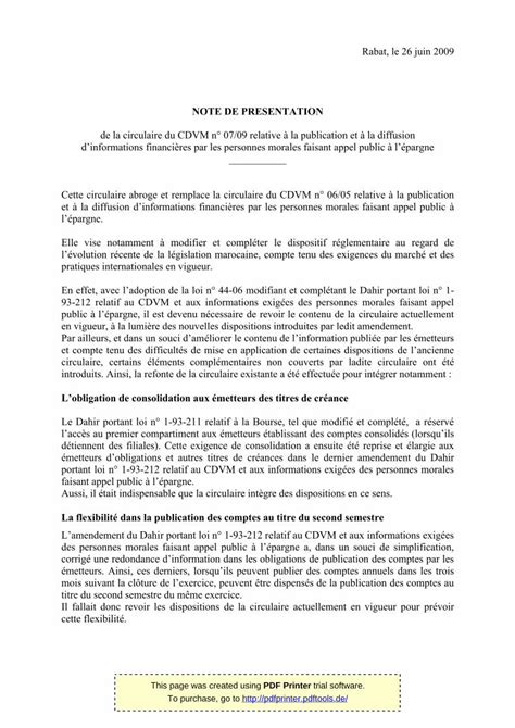 Pdf Note De Presentation Ammc Ma Dans Les Mod Les Pr Vus Dans Le