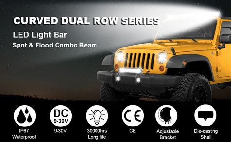 Willpower 22 Inch 120W Curved LED Light Bar Flood Spot Combo Beam