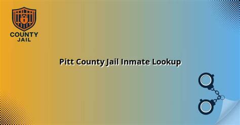 Pitt County Jail Inmate Lookup