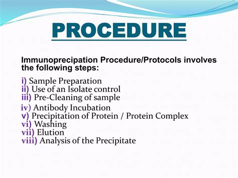 Immunoprecipitation Presentation | PPT