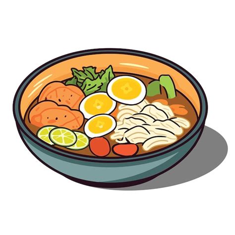 Sopa De Fideos Ramen Japoneses Con Huevos Y Alb Ndigas En Un Taz N Y