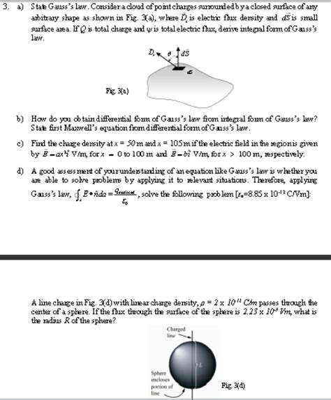 Solved A State Gauss S Law Consider A Dloud Of Point Chegg