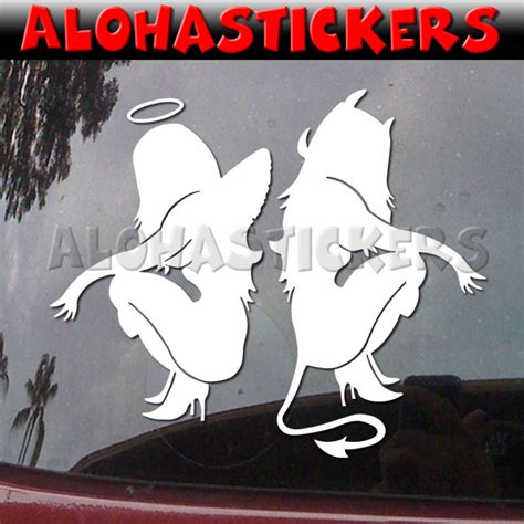 Sexy Angel Devil Girl Vinyl Decal Car Truck Sticker C24