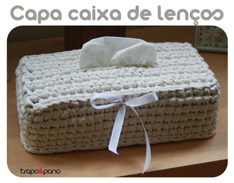 Capa branca laço branco feita em crochet trapilho Facial