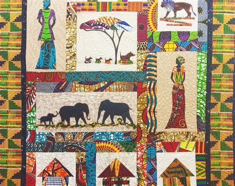 African Quilt Pattern For African Windows 37 By 44 Etsy