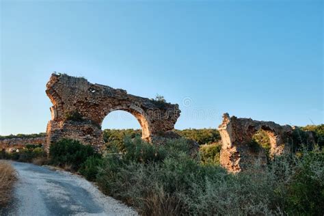 Remains Of Roman Ancient Bridge Ayas Mersin Province Turkey Stock