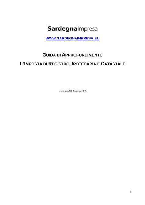 Pdf Guida Di Approfondimento Sardegnaimpresa Eu Guida Allimposta