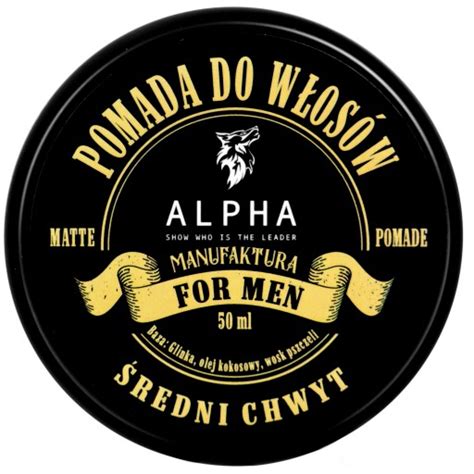 POMADA DO WŁOSÓW średni chwyt pasta matowa pomade matte 50ml Alpha