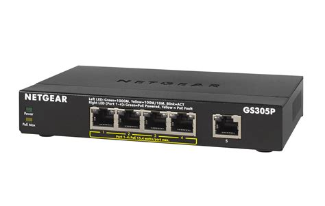 Netgear 5 Port Poe Gigabit Ethernet Unmanaged Network Switch With 4 Port Poe A Power Computer Ltd