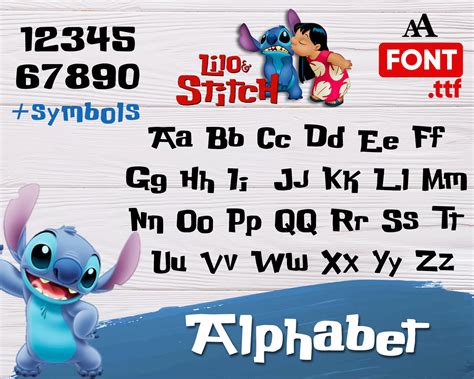 Lilo Y Stitch Svg Alfabeto De Puntada Lilo Letras De Puntada Etsy